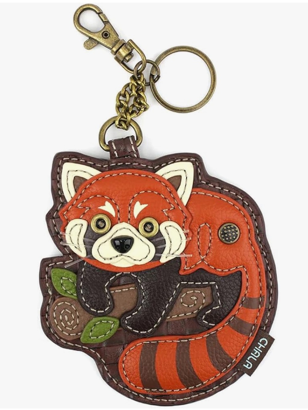 Chala Red Panda Appliqué Key Fob Coin Purse NWT